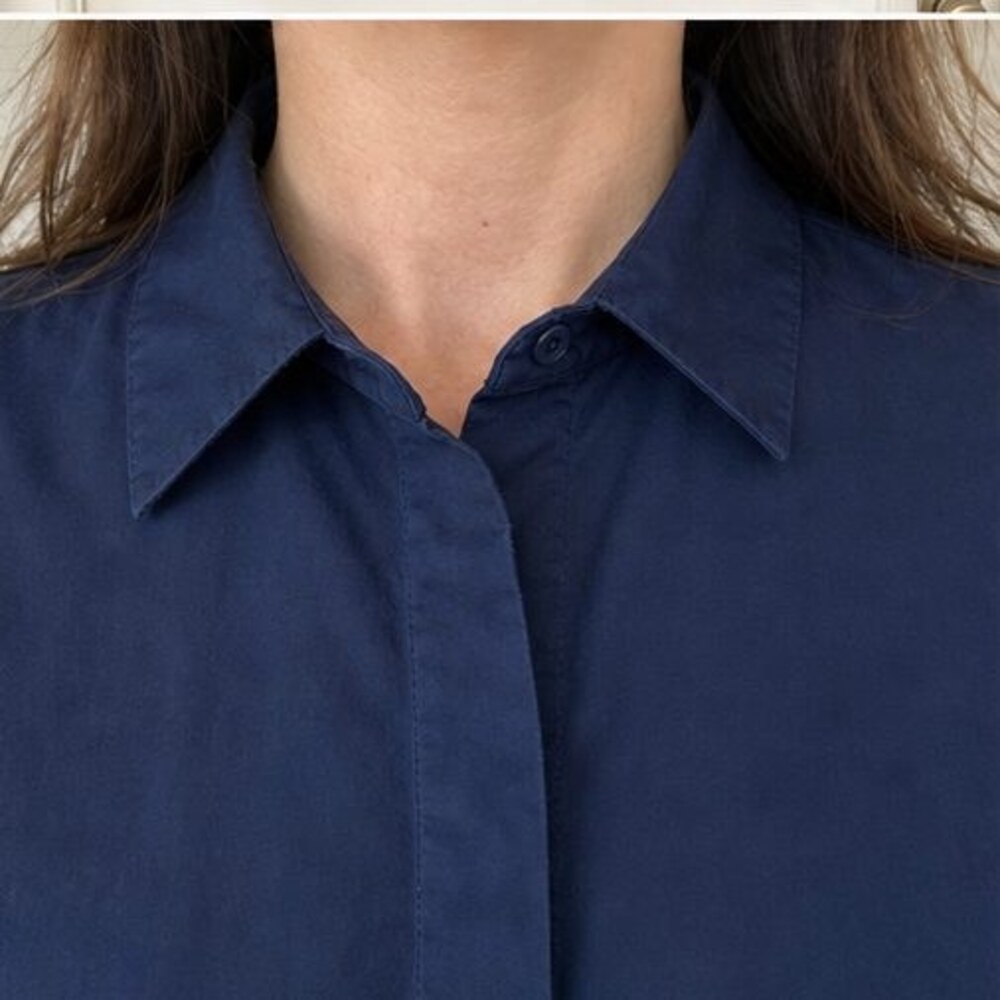 Teal Button Blouse - Picture 4 of 6